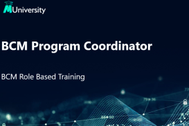 BCM Program Coordinator - Role Based Course